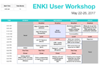 ENKI schedule